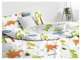 Biele detské obliečky na jednolôžko 140x200 cm Dinolar – Mijolnir