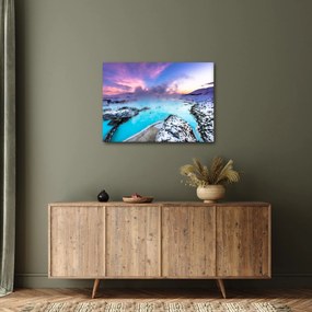Obraz - Modrá lagúna na Islande (70x50 cm)