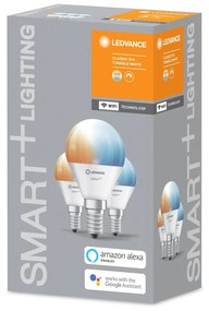 LEDVANCE SMART+ WiFi E14 4,9W kvapka CCT 3ks