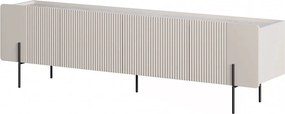 TV stolík Malmi 200 cm - kašmírová / crema bianca / čierna