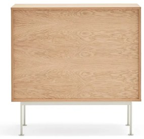 Krémovobiela komoda v dubovom dekore so zásuvkami Teulat Yoko