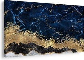 Obraz - Tmavo-modrý mramor (90x60 cm)