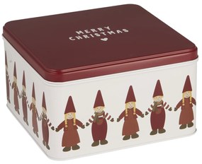 Ib Laursen Plechová dóza Santa's Helpers Tall Square