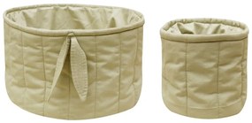 Svetlozelené látkové detské úložné boxy v súprave 2 ks ø 30x20 cm Bambie Olive – Lorena Canals