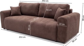 ROZKLADACIA POHOVKA SOREN 252x90 cm POSO 06