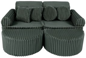 MeowBaby® Churros detská pohovka Max, Pine Forest Green