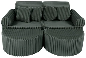 MeowBaby® Churros detská pohovka Max, Pine Forest Green