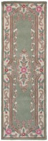 Flair Rugs koberce AKCIA: 67x210 cm Ručne všívaný behúň Lotus premium Green - 67x210 cm