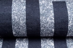 Sivý trendový koberec s protišmykovou úpravou a geometrickým vzorom Šírka: 80 cm | Dĺžka: 150 cm