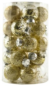 DECOLED Súprava ozdôb, d. 6 cm, zlatá