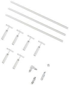 Moderný koľajnicový systém s 6 bielymi bodovými svetlami 1-fázový - Slimline Uzzy