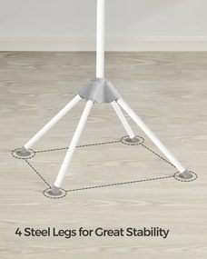 Sušiak na bielizeň s 3 otočnými ramenami na vešiaky, výška 150 cm, sivo-biely