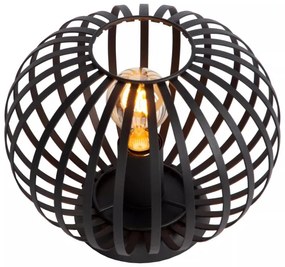 Lucide 78574/25/30 - Stolná lampa MANUELA 1xE27/40W/230V pr. 25,5 cm čierna