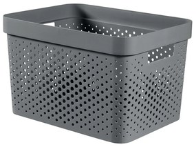 Curver Úložný box INFINITY 17l recyklovaný plast tmavosivý