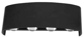 TOP LIGHT Svetlo nástenné Ray C, Čierna