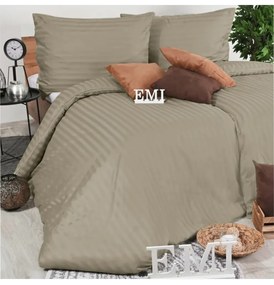 Obliečky damaškové tmavo béžové EMI, Štandardný set jednolôžko obsahuje 1x 140x200 + 1x 70x90