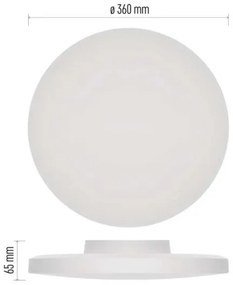 LED Kúpeľňové stropné svietidlo LED/18W/230V 3000/4000/5700K IP55 biela