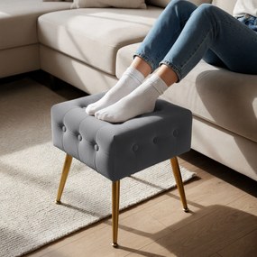 Taburet Quadra grafitový