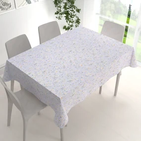 Biante Bavlnený obdĺžnikový obrus Sandra SA-617 Margarétky na svetlo modrom 120x160 cm