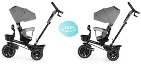 KINDERKRAFT select - Detská trojkolka 5v1 SPINSTEP šedá