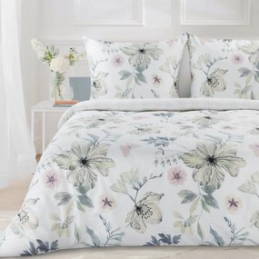 SATÉNOVÉ OBLIEČKY SPRING37 160X200 CM, 2 KS 70X80 CM KVETY