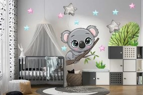 Nálepka na stenu pre deti roztomilá koala vo hviezdach 60 x 120 cm