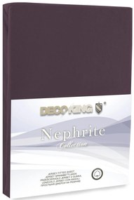 Bavlnené jersey prestieradlo s gumou DecoKing Nephrite čokoládové