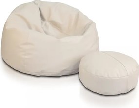 Sedací vak Sakwa m ekokoža TiaHome - krémová
