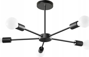 Stropné svietidlo AGARO straight - 5x E27 - čierne