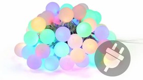 NEXOS Párty osvetlenie, 50 LED, 25 mm, pastelové farby