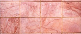 Obraz - Ružové, mramorované dlaždice (120x50 cm)