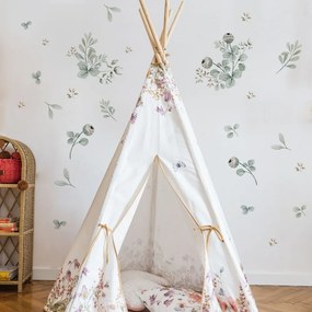 Samolepka do detskej izby miniset lúčnych kvetov 50x50cm