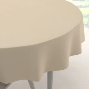 Biante Veľký dekoračný okrúhly obrus BKS-407 Krémovo béžový Ø 170 cm