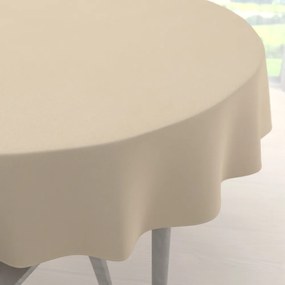 Biante Veľký dekoračný okrúhly obrus BKS-407 Krémovo béžový Ø 230 cm