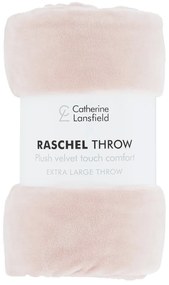 Svetloružová deka z mikroplyšu 130x170 cm Raschel Velvet – Catherine Lansfield