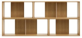 Modulárny policový systém v dekore duba v prírodnej farbe 4 ks 168x76 cm Litto – Kave Home