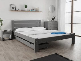 Posteľ Amelia 120 x 200 cm, sivá Rošt: S latkovým roštom, Matrac: Matrac Somnia 17 cm