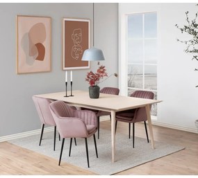 Ružové čalúnené jedálenské kreslo Emilia – Actona