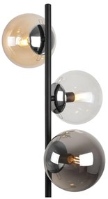 Stojacia lampa Paris, 3x sklenené tienidlo (mix 3 farieb), B/CH