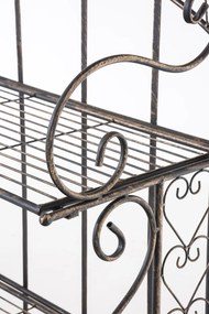 Kovová polica regál Anja - Bronzová