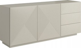 Dvojdverová komoda Asha 167 cm so zásuvkami - kasmír