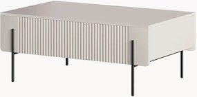 Konferenčný stolík so zásuvkami Malmi 100 cm - kašmír / čierne nožičky