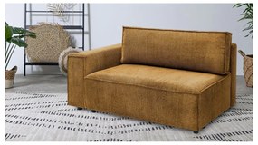 Menčestrový modul pohovky (ľavý roh) v horčicovej farbe Nihad modular – Bobochic Paris