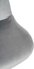 Barová stolička Solon - zamat, čierny rám - šedá