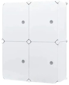 Hogler 3401 Variabilný regálový systém 8 políc 128 x 42 x 32 cm, biely