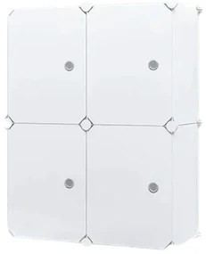 Hogler 3401 Variabilný regálový systém 8 políc 128 x 42 x 32 cm, biely