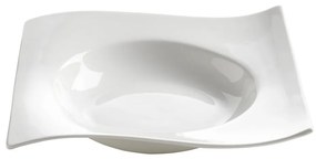 Biely hlboký porcelánový tanier Motion – Maxwell & Williams