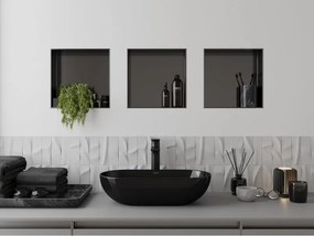 Mexen X-Wall-NR, polica na zapustenie bez príruby 30 x 30 cm, grafitová matná - 19E1303010