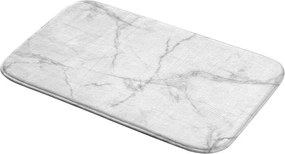 Biela/sivá textilná kúpeľňová predložka 45x75 cm Marbre – douceur d'intérieur