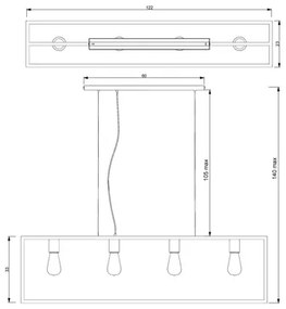 Závesná lampa FRAME 6695